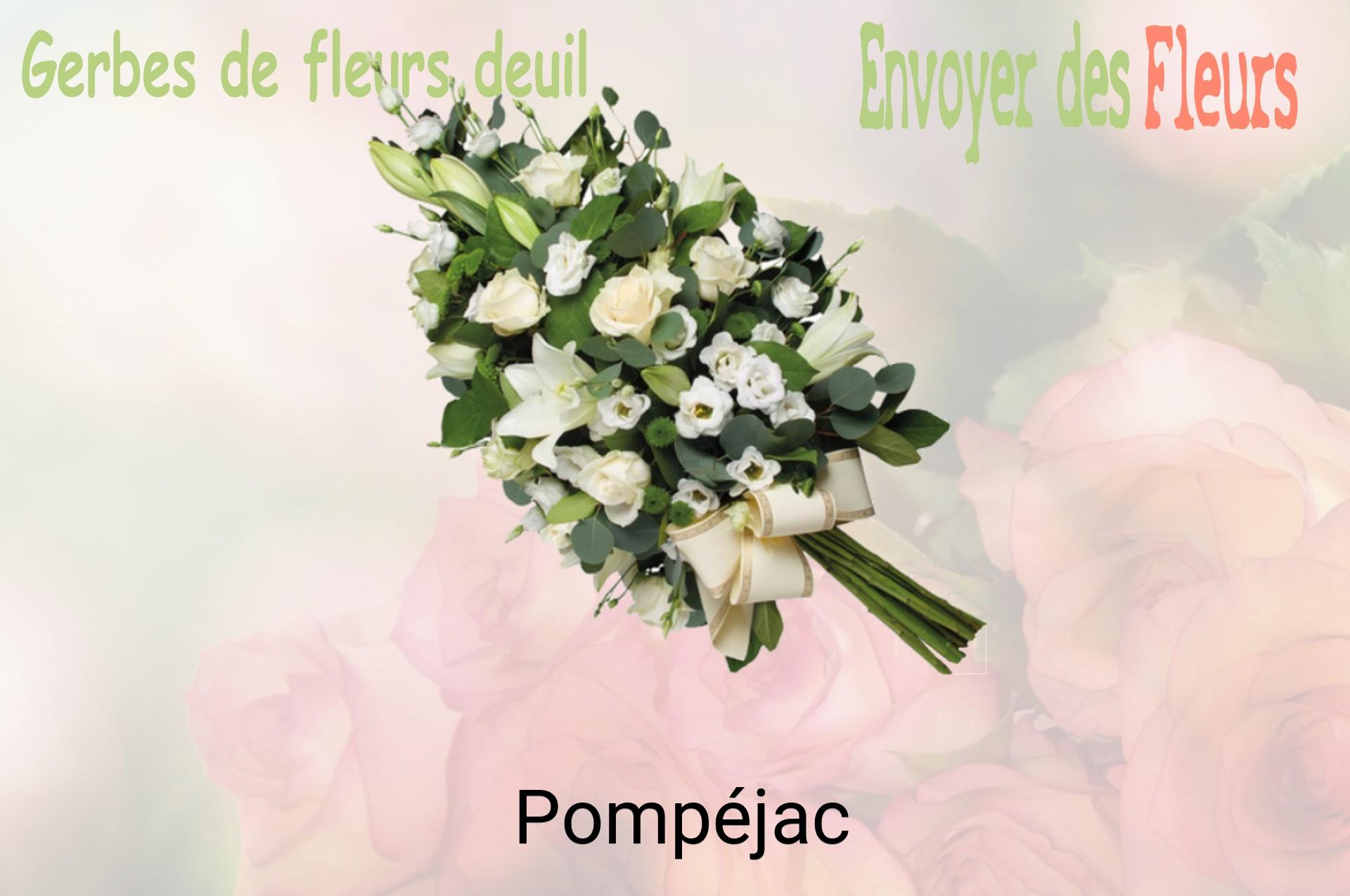 Gerbe de fleurs de deuil livrée à Pompéjac